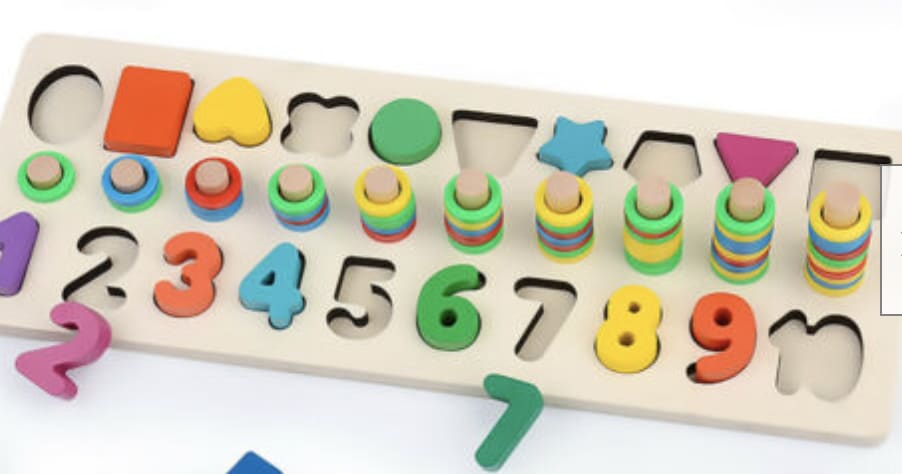Wooden puzzle number game