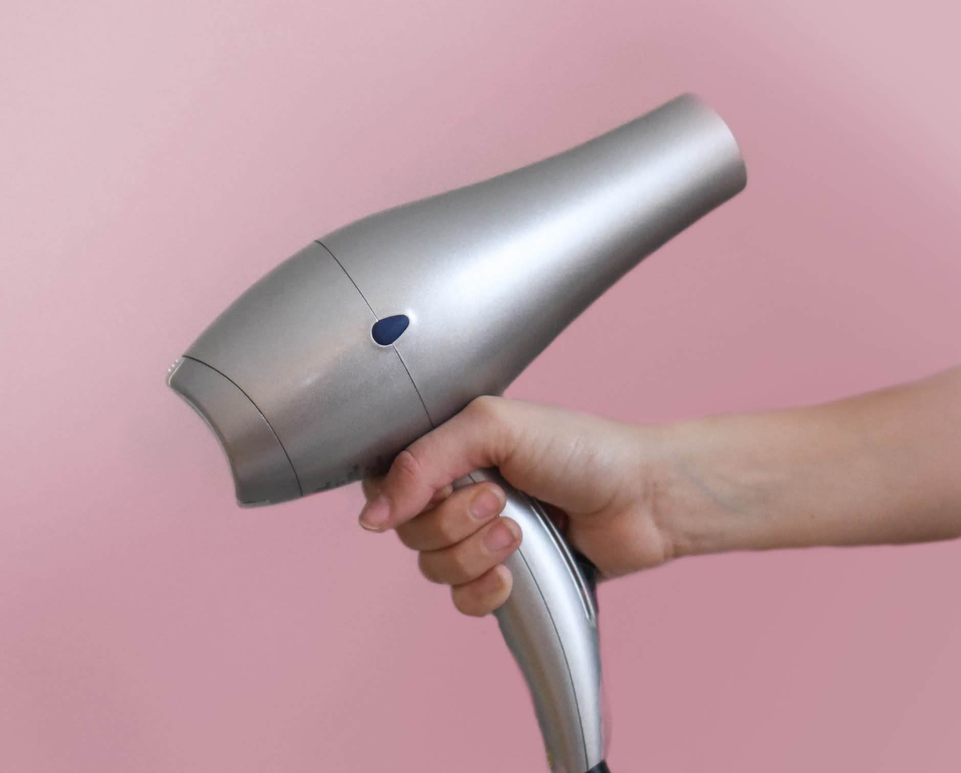 Silver hair dryer