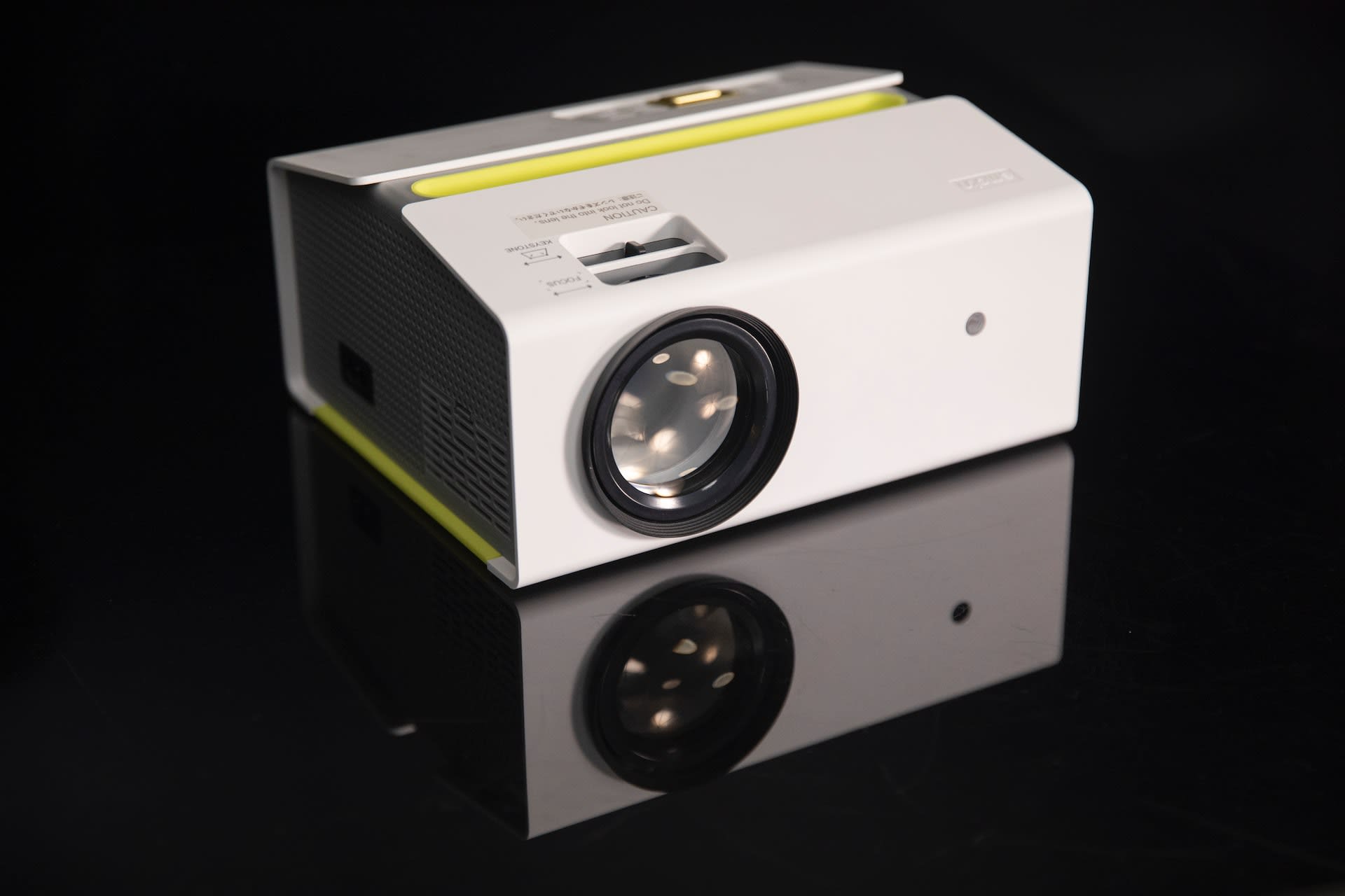 White and yellow projector