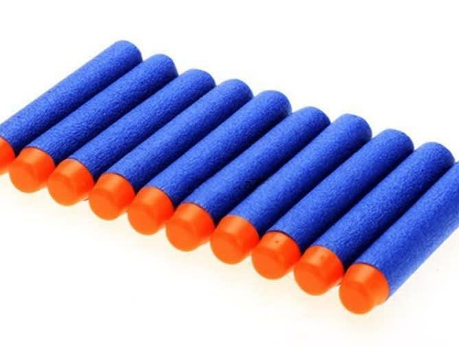 10 nerf gun bullets