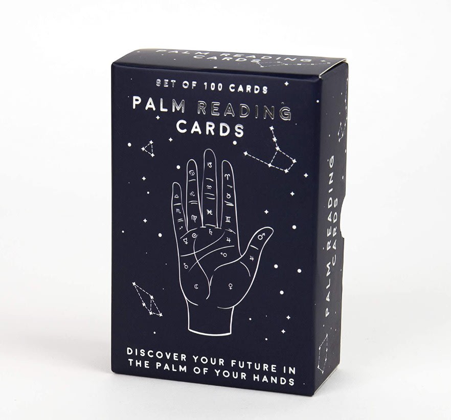 Black box of palm reading cards