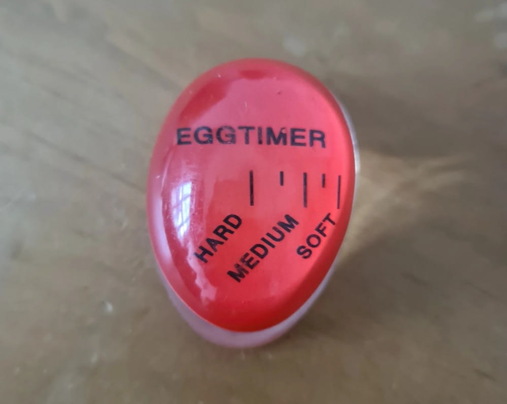 Red second hand boiled egg timer