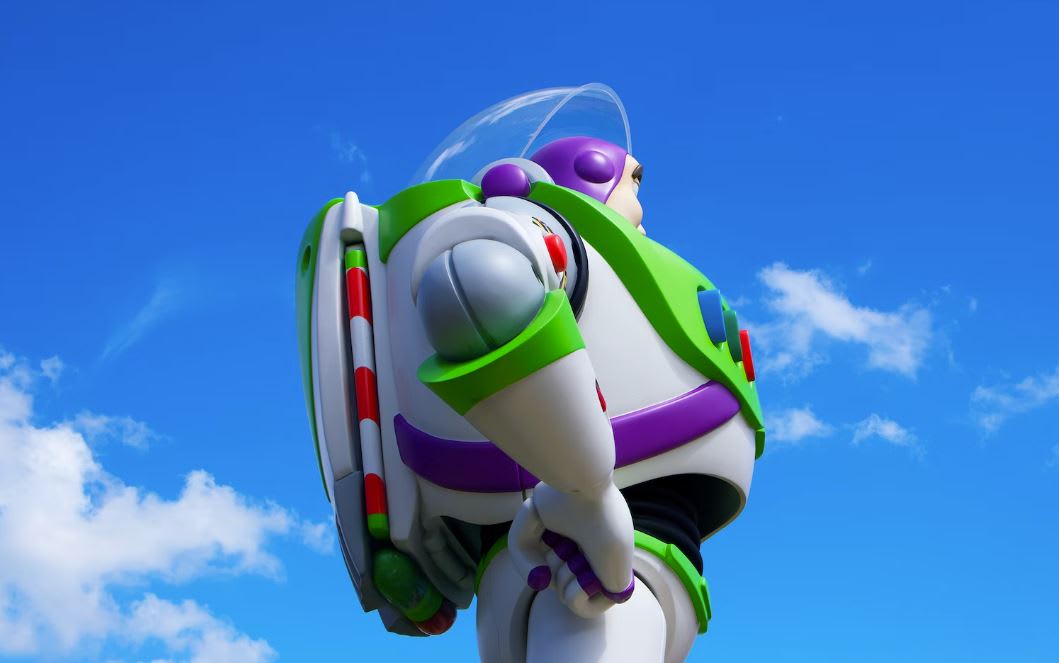 Buzz lightyear looking off into the distance about to save the universe