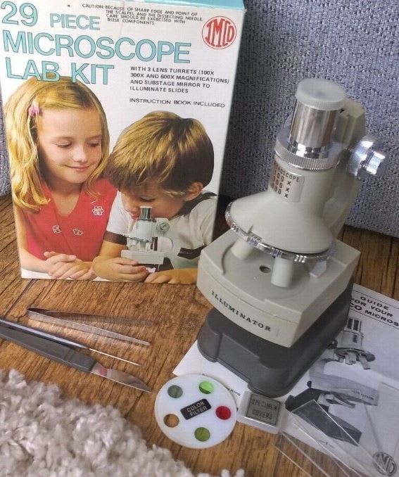 Vintage 80s microscope