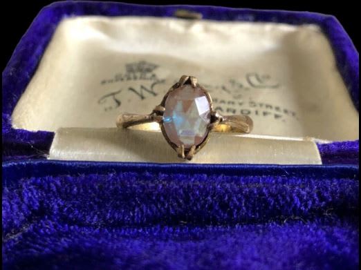 Antique ring in box