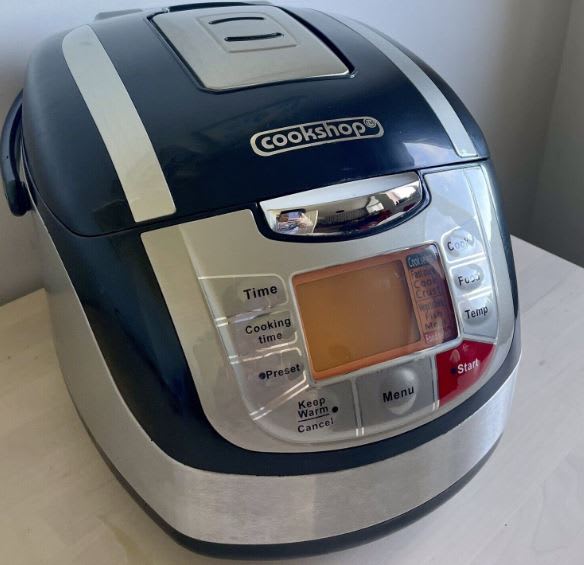 Second-hand multi cooker on kitchen side