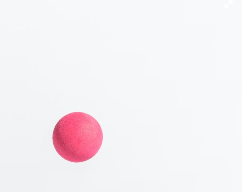 Pink second-hand bouncy ball