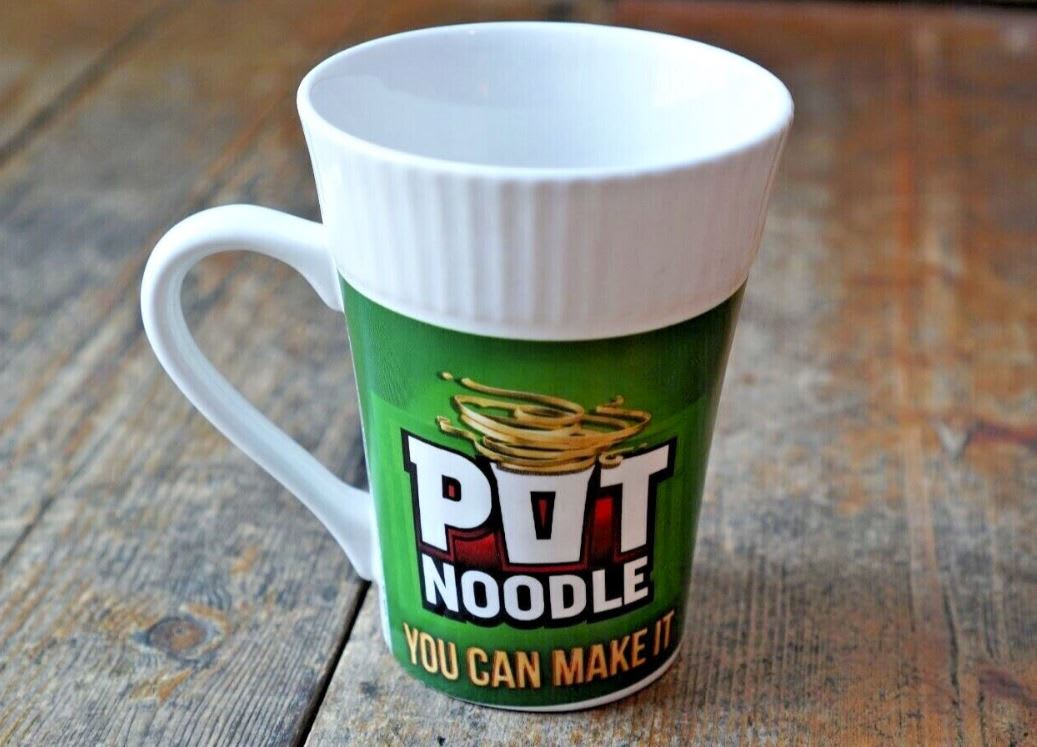 Used pot noodle mug