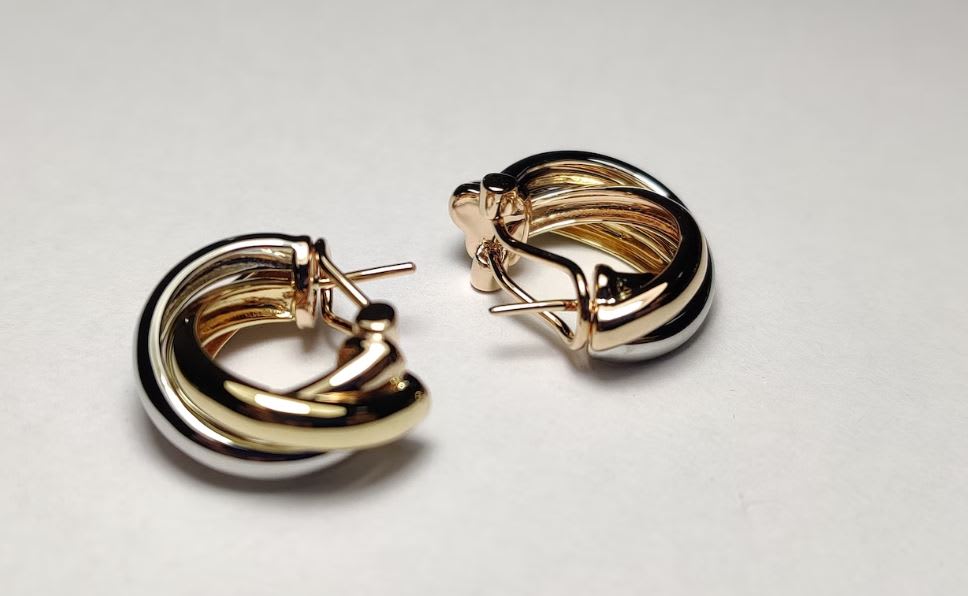 Pair of 18ct gold earrings