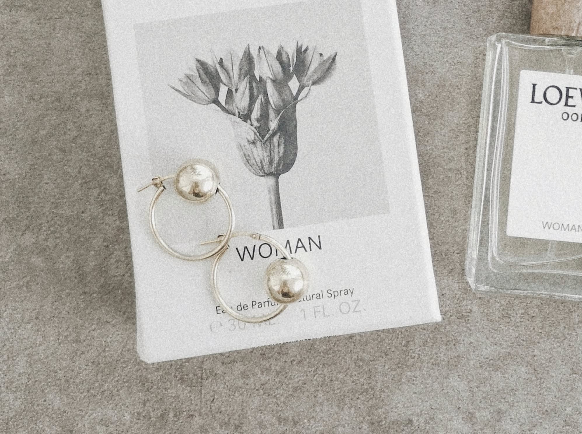 Pre-loved silver hoop earrings