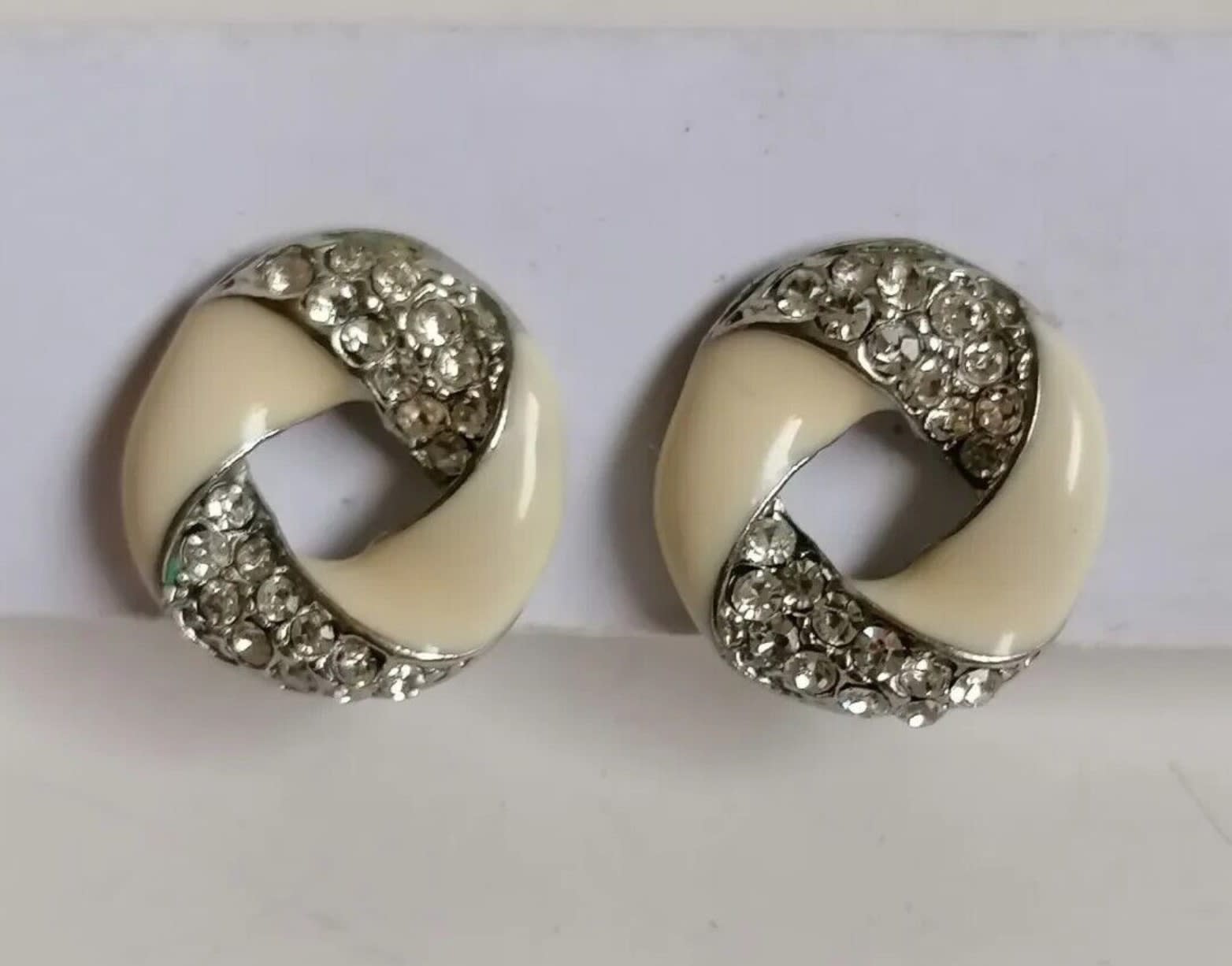 Vintage crystal stud earrings