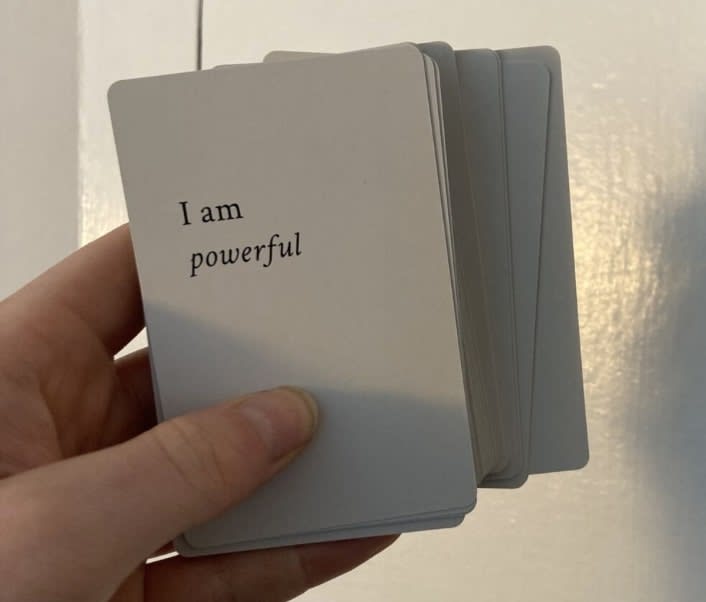 "I am powerful" affirmation card