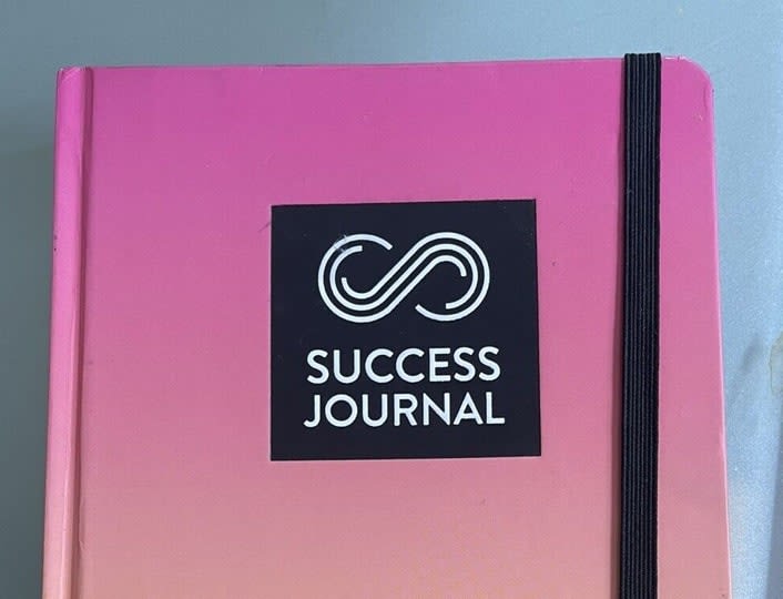 Second hand pink 'success journal'