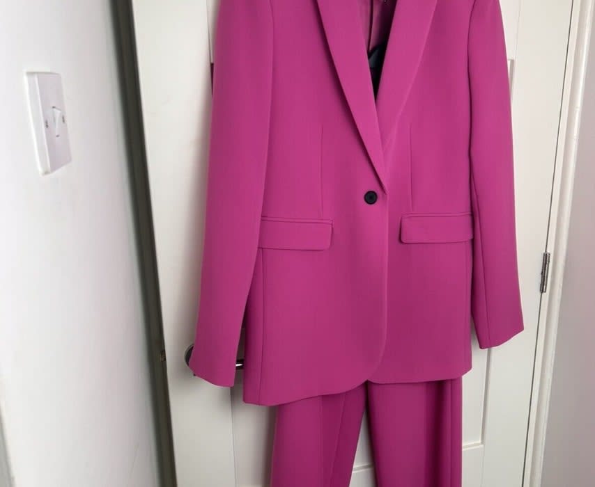Second hand hot pink power suit