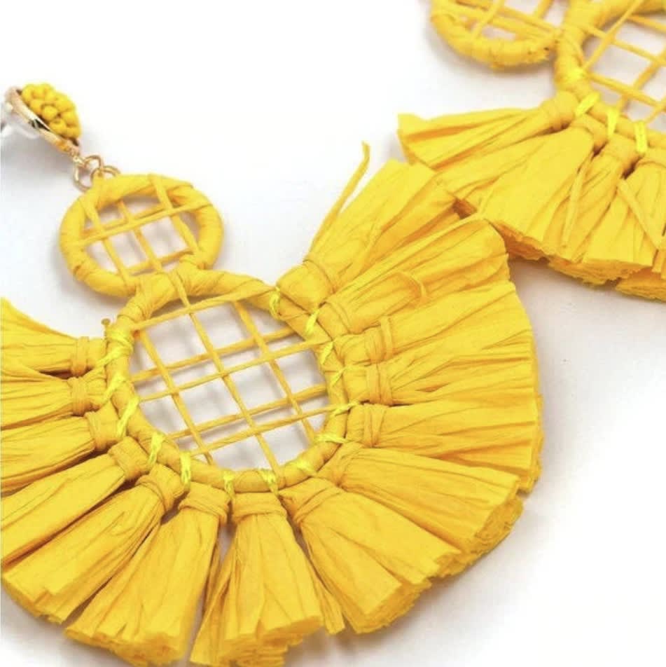 Big yellow earrings