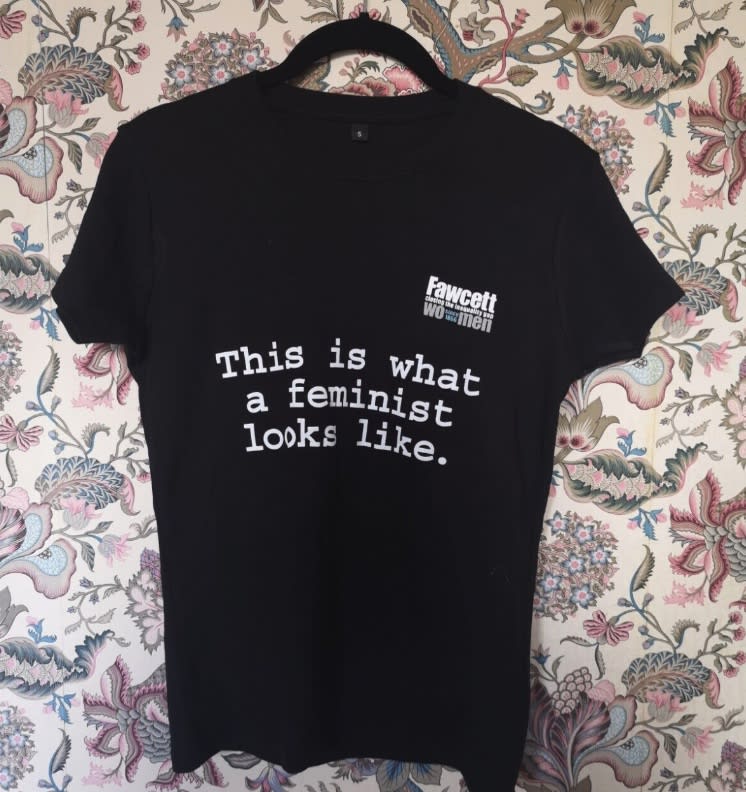 Second-hand feminist t-shirt