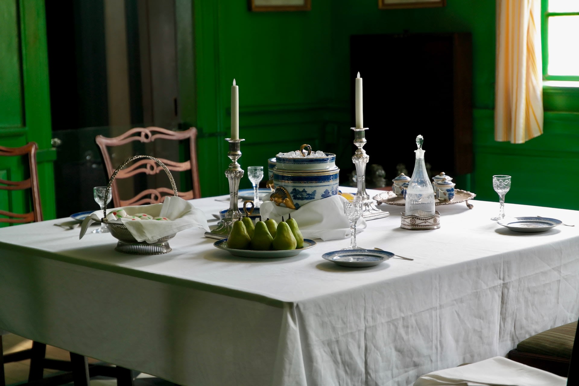 a table set with disposable tableware