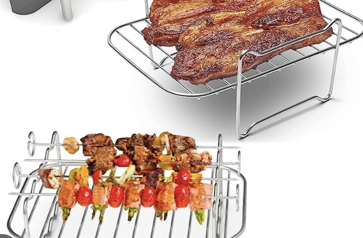 bbq cooling racks with kebabs