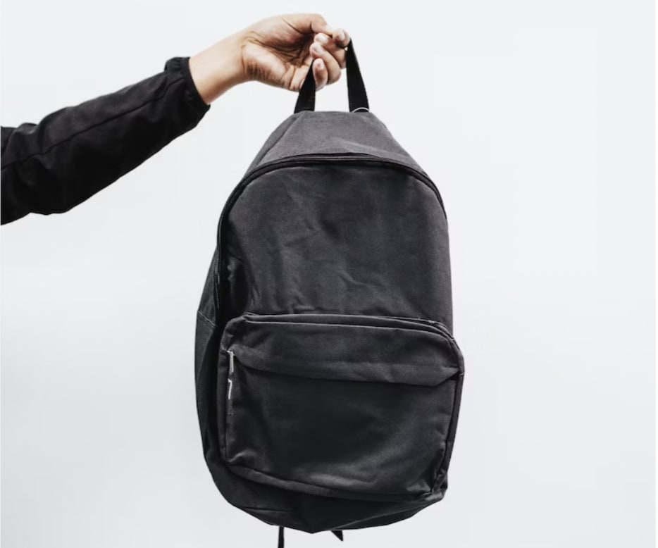 Black pre-loved backpack