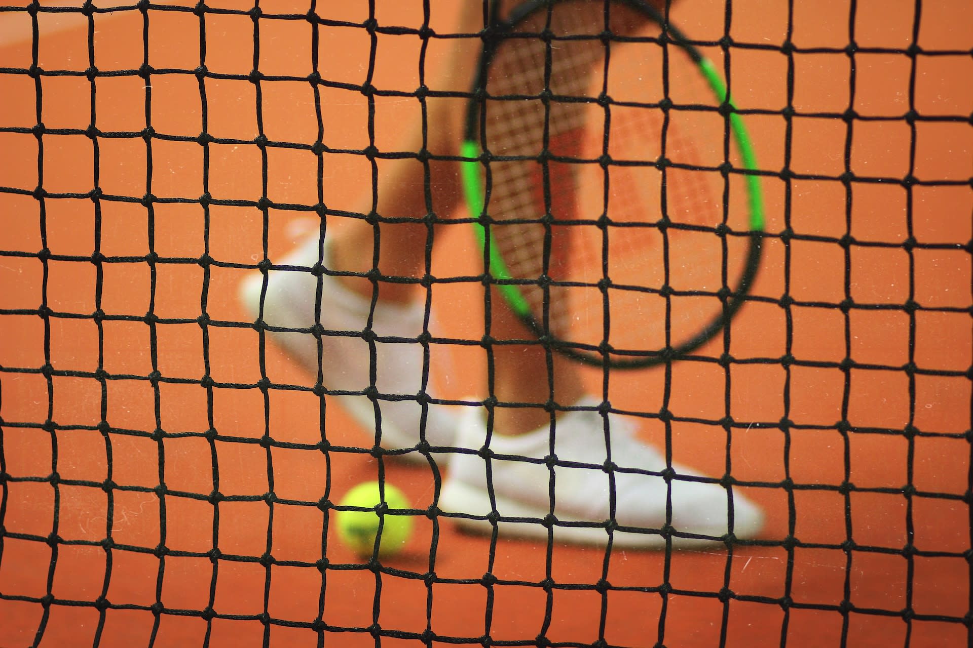 Tennis set - racket, ball and net