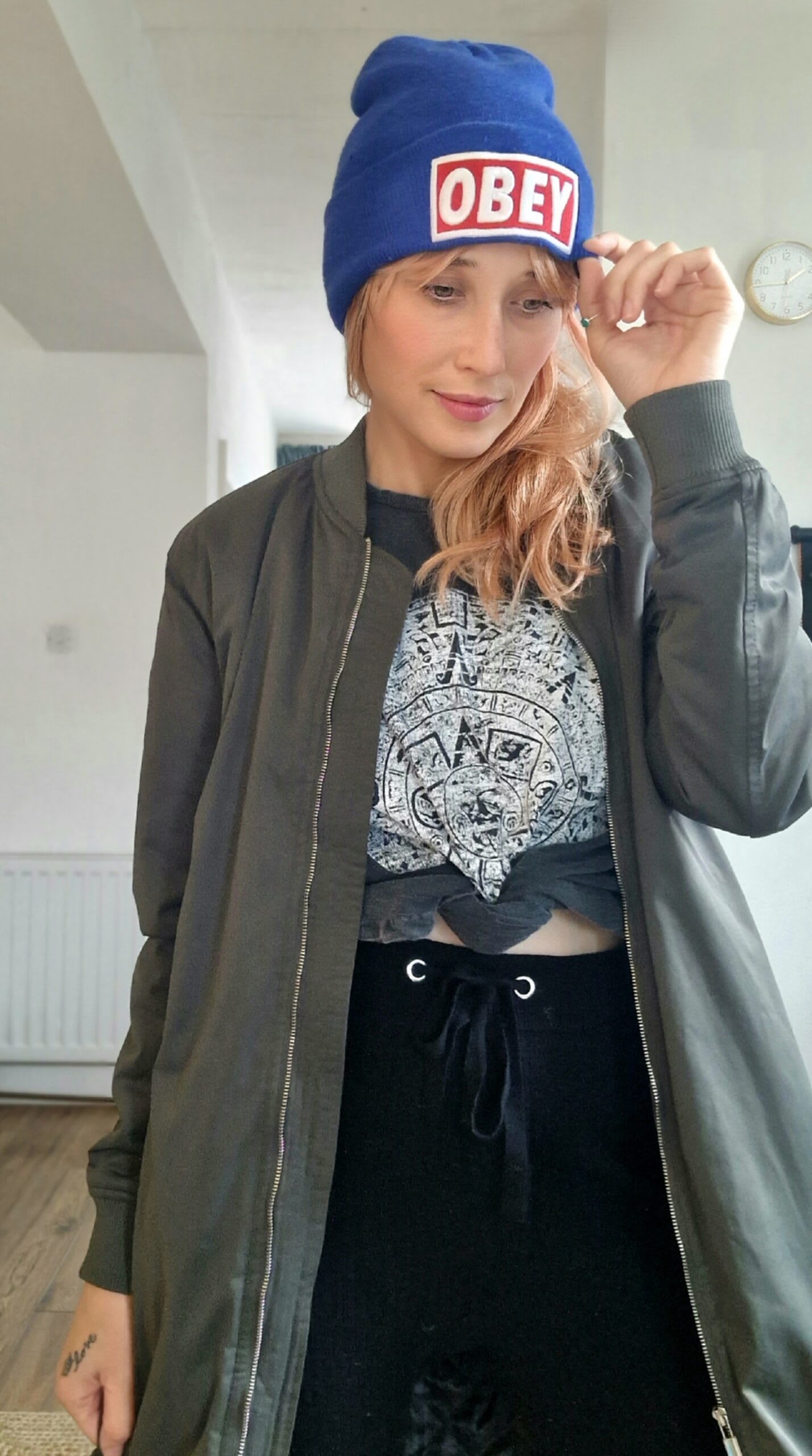 Peg Preloved wearing - Statement Beanie