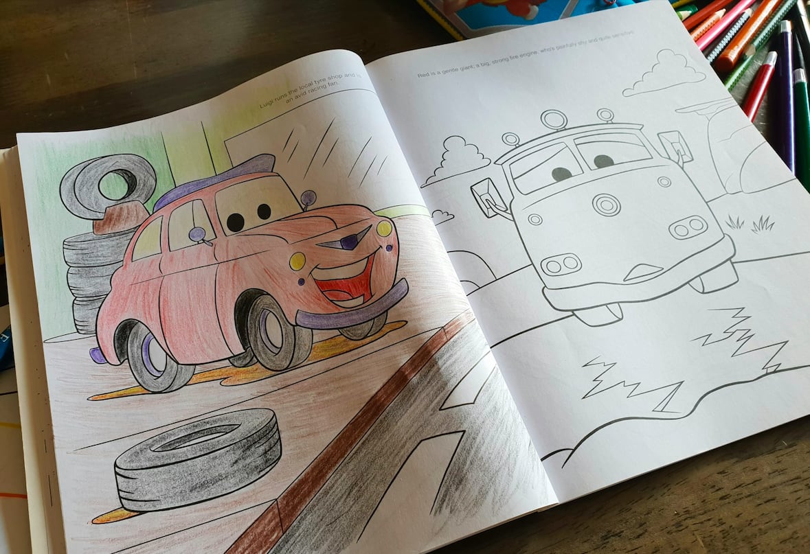Unused second hand colouring book
