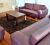 Loading placeholder for Purple leather sofa set