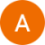 Loading placeholder for Letter A on orange background