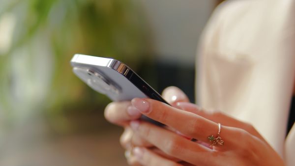 Woman looking at her phone