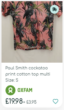 Paul Smith top from Oxfam