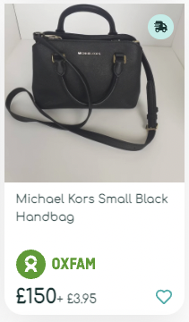 Michael Kors second-hand handbag from Oxfam