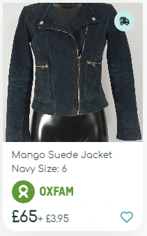 Mango suede jacket Oxfam