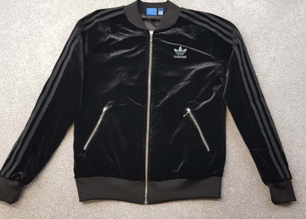 Second-hand Adidas velour tracksuit top