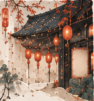 太平街灯笼与老屋
