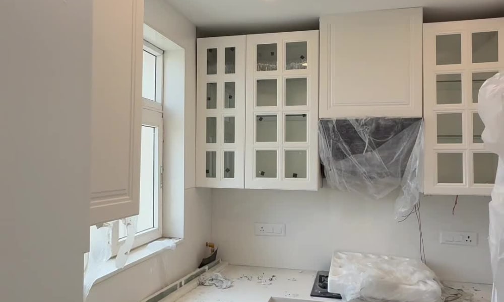 White Modular Kitchen Faridabad