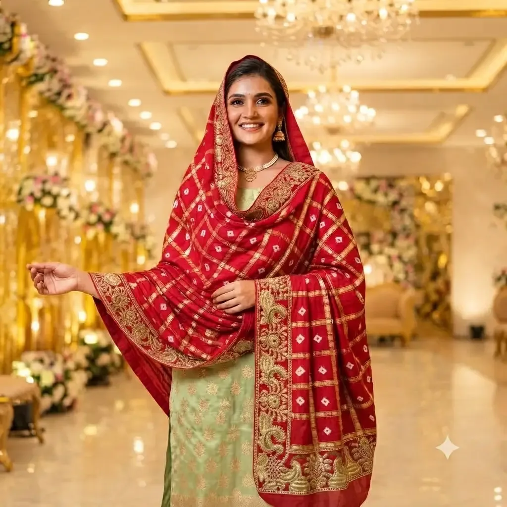 BANDHEJ DUPATTA PURE BANDHANI