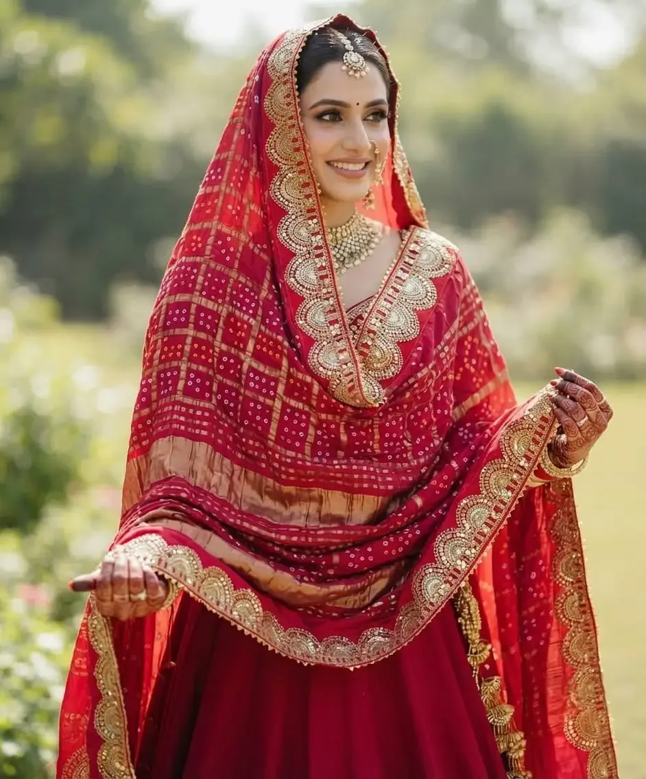 GAJJI SILK BANDHANI DUPATTA