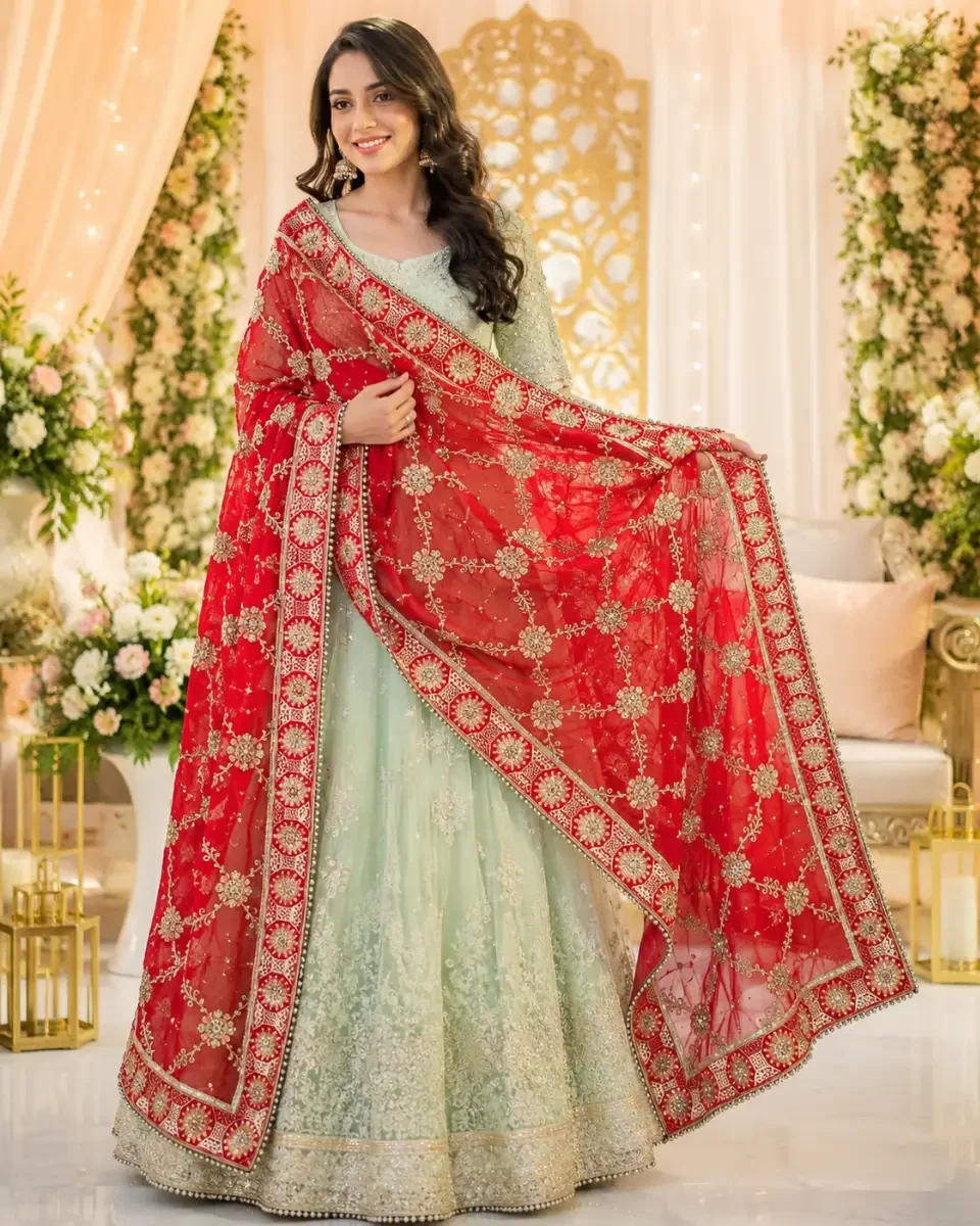 PREMIUM NET BRIDAL DUPATTA
