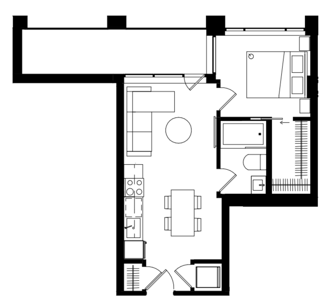 Plan — 2060 Rue Peel, 1906, Montréal, H3A 0J1, Montréal