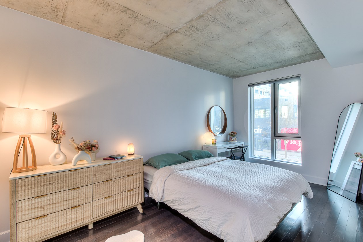 Chambre à coucher principale — 1045 Rue Wellington, 211, Montréal, H3C 1V6, Montréal