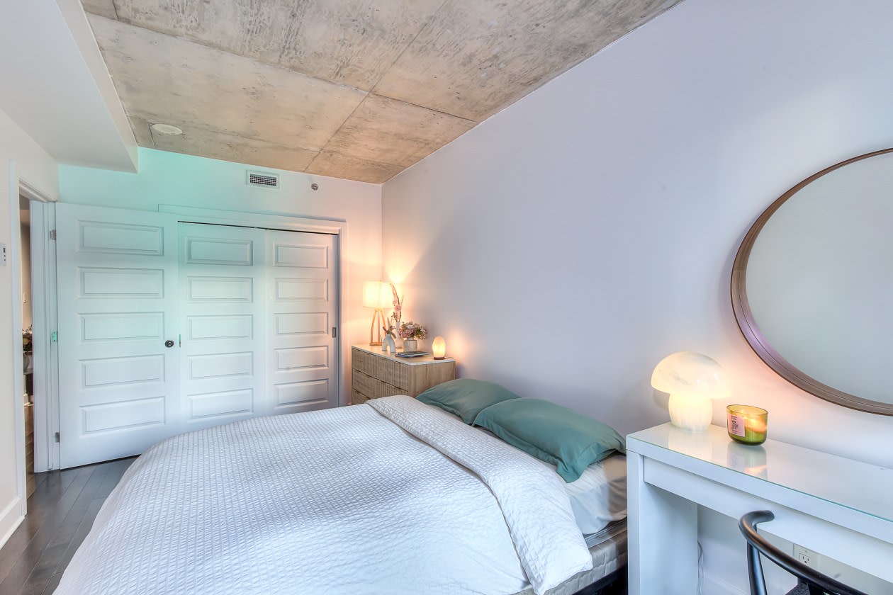 Chambre à coucher principale — 1045 Rue Wellington, 211, Montréal, H3C 1V6, Montréal