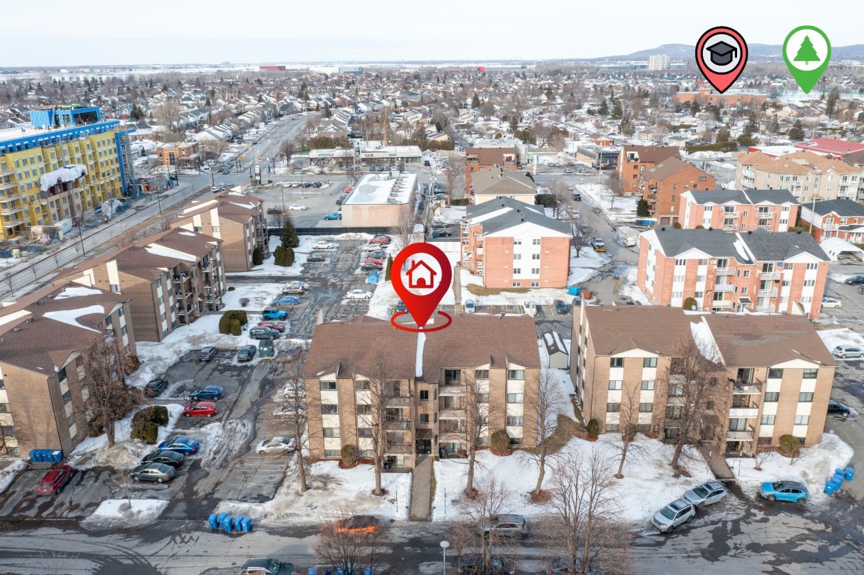 Photo aérienne — 6080, Rue Lise-Charbonneau, 204, Longueuil (Saint-Hubert), J3Y8M9, Longueuil (Saint-Hubert)
