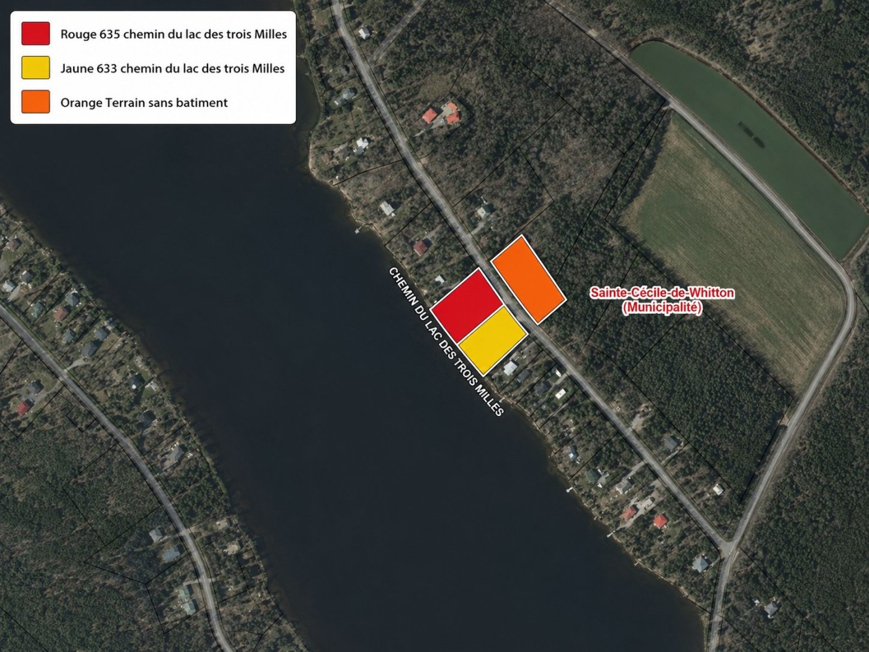Plan — Ch. du Lac-des-Trois-Milles E., Sainte-Cécile-de-Whitton, G0Y1J0, Sainte-Cécile-de-Whitton