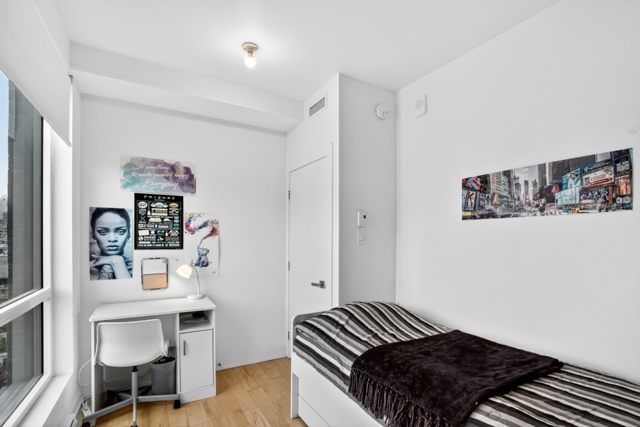 Chambre à coucher — 1190, Rue MacKay, 1501, Montréal (Ville-Marie), H3G0G8, Montréal (Ville-Marie)