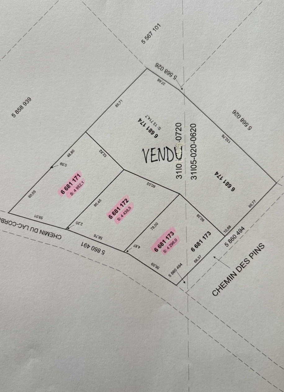 Plan — Ch. du Lac-Corbeau, Saint-Damien, J0K2E0, Saint-Damien