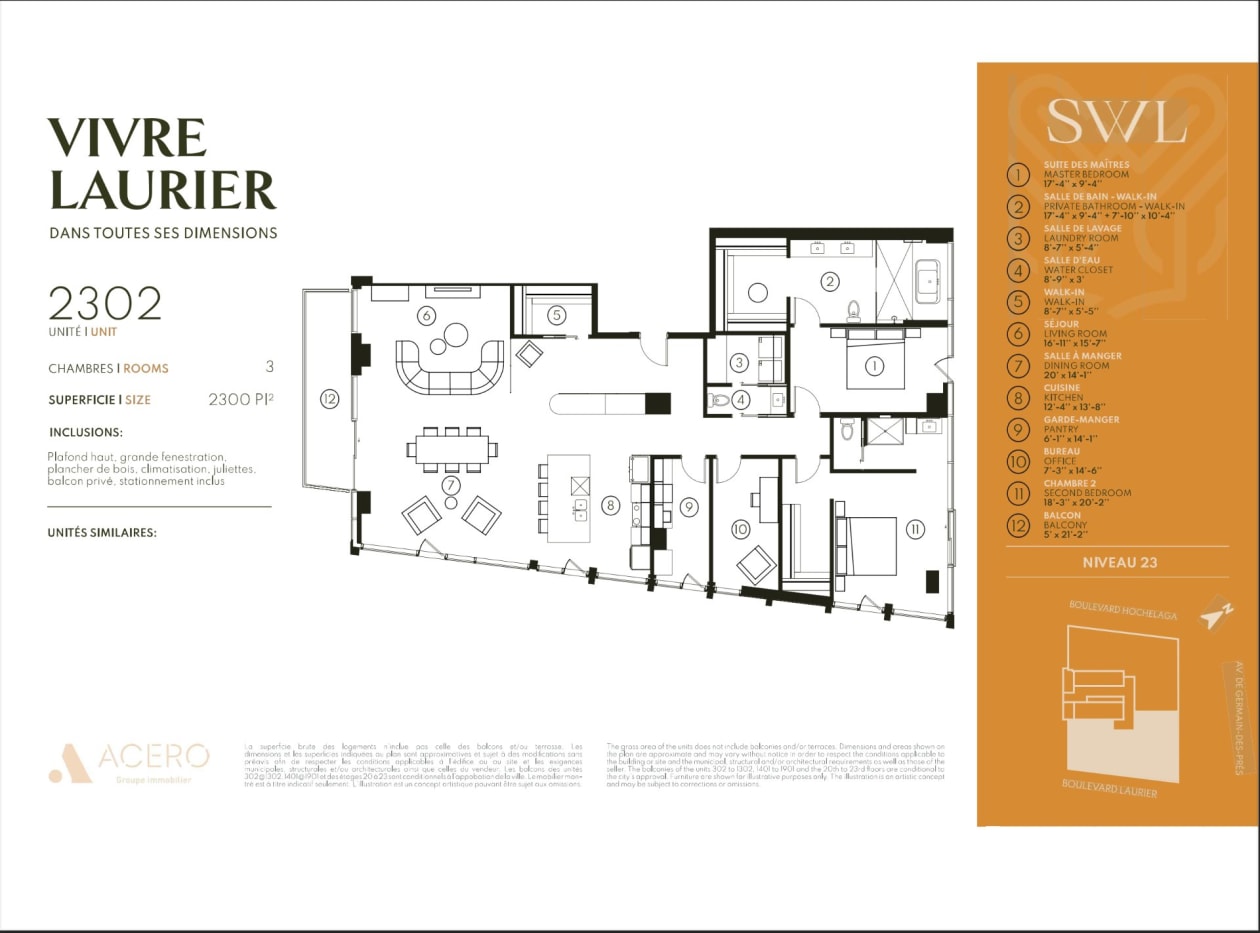 Plan — 1300, Av. de Germain-des-Prés, 2302, Québec (Sainte-Foy/Sillery/Cap-Rouge), G1V0E2, Québec (Sainte-Foy/Sillery/Cap-Rouge)