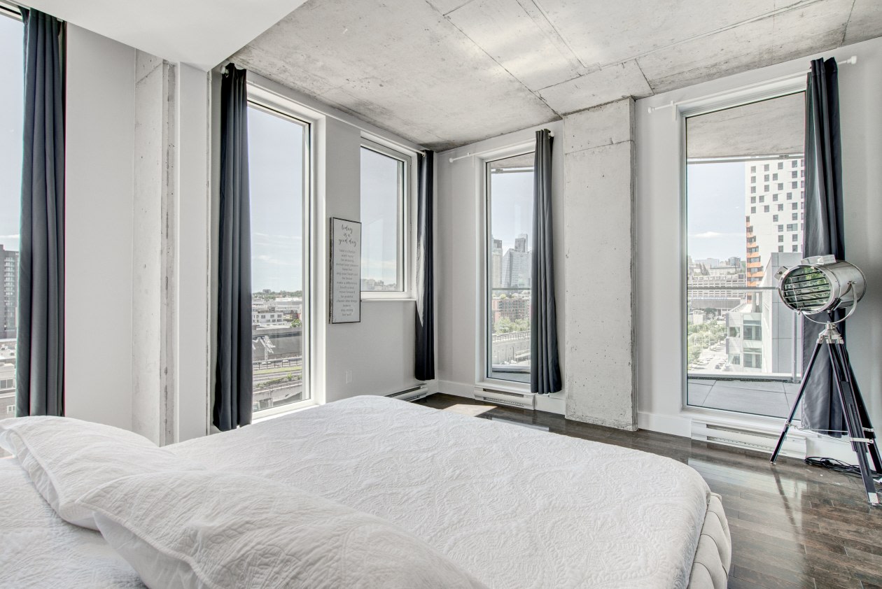 Chambre à coucher principale — 1104-888 Rue Wellington, 1104, Montréal, H3C 0N1, Montréal