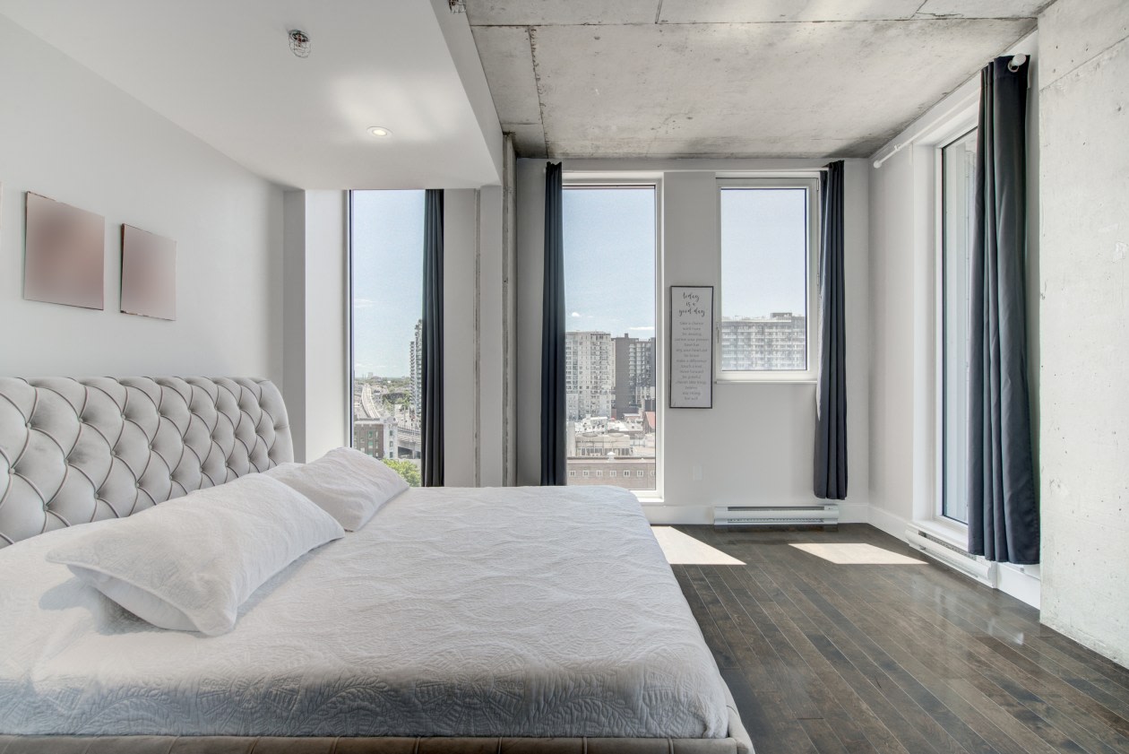 Chambre à coucher principale — 1104-888 Rue Wellington, 1104, Montréal, H3C 0N1, Montréal