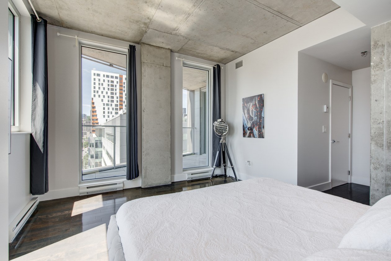 Chambre à coucher principale — 1104-888 Rue Wellington, 1104, Montréal, H3C 0N1, Montréal