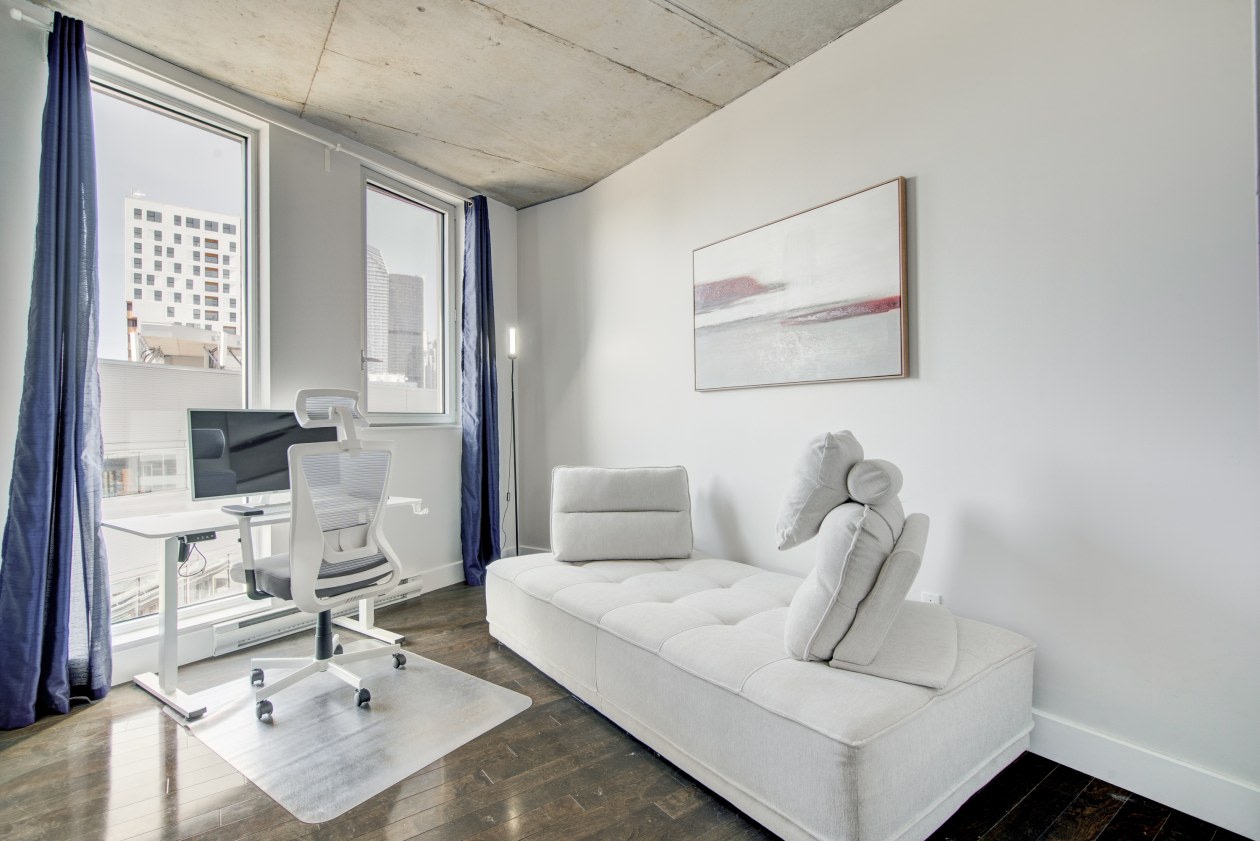 Chambre à coucher — 1104-888 Rue Wellington, 1104, Montréal, H3C 0N1, Montréal